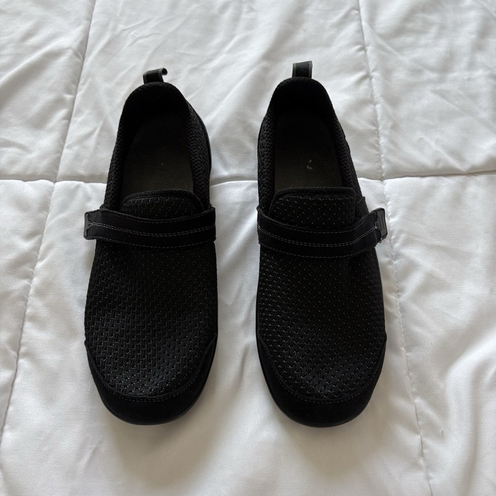 Orthofeet Quincy Slip On Shoes Sneakers Womens 8 Black Comfy Workwear